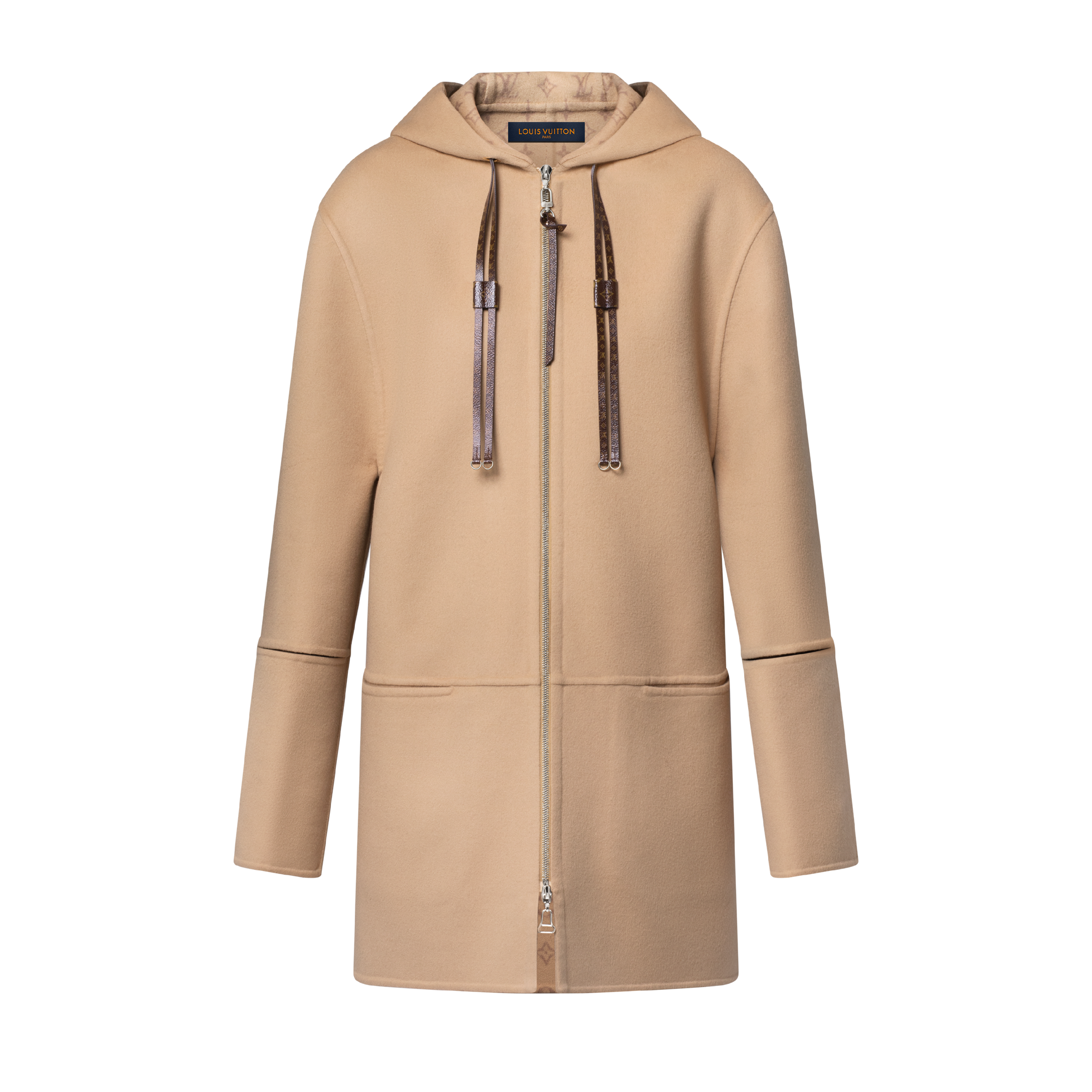 Hooded Double Face Zip-Up Coat - Ready to Wear | LOUIS VUITTON